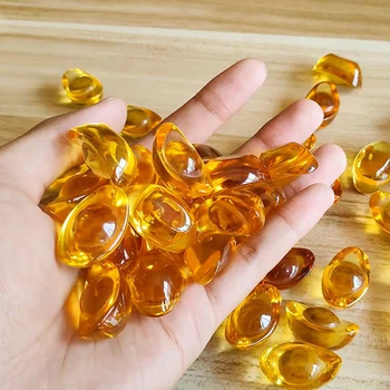 Citrine Yuanbao 풍수 장식, Yuan Bao 주괴, 행운의 가정 축복 장식 선물, 1 개, 10 개, 20 개