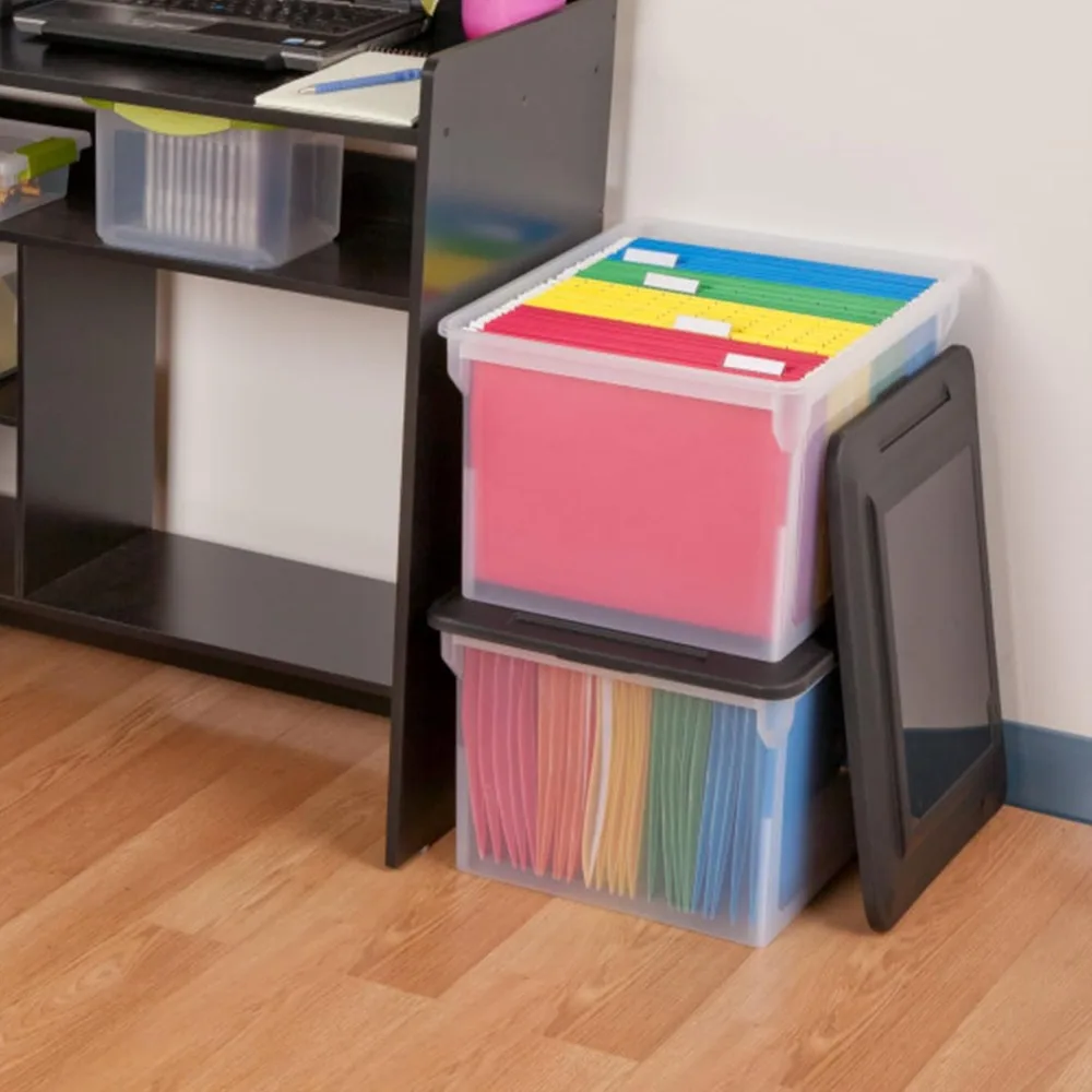 File Box, Stackable Storage Bin with Lid 1