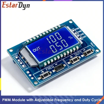 Modulo generatore di segnale 1Hz-150Khz PWM regolabile Funzione di frequenza degli impulsi Generatore Duty Cycle TTL Display LCD 5V DC 12V 24V