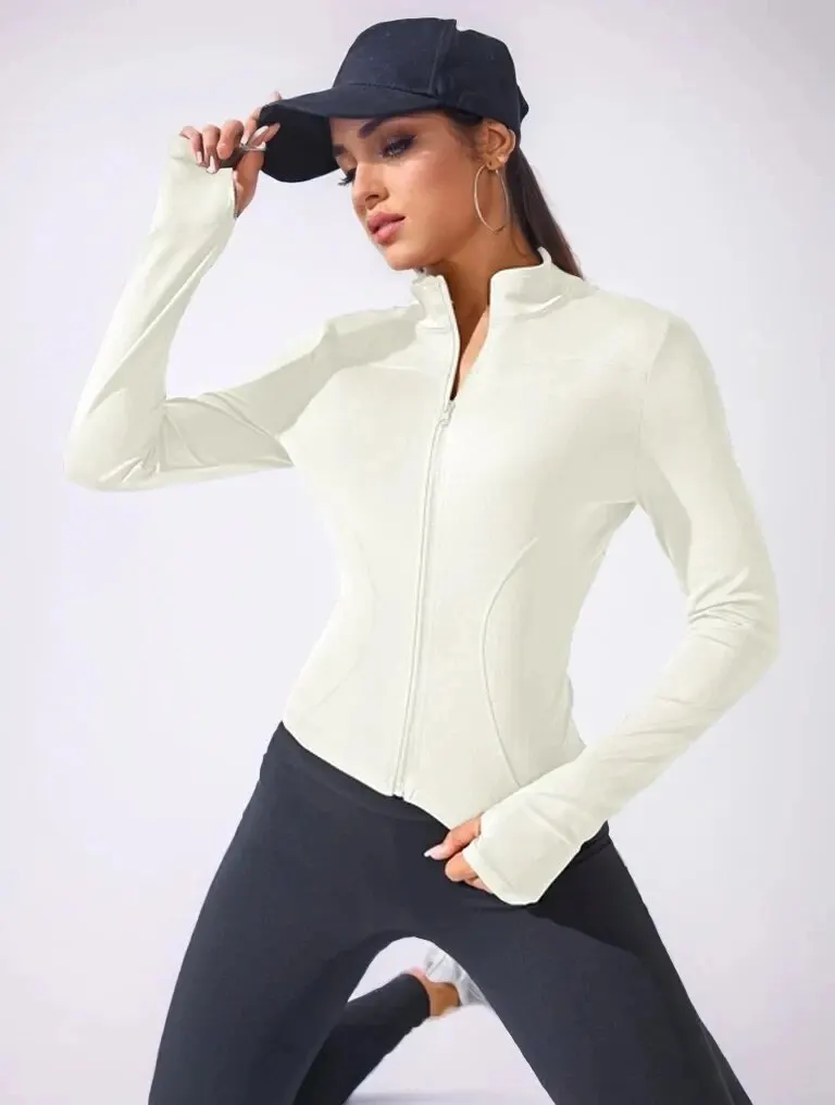 2024 Women's Slim Fit Yoga Sports Jacket with Zipper