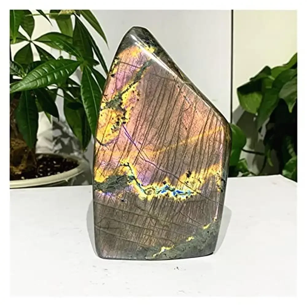 Crystal Rocks Labradorite Healing Decoration Stones Natural Energy Quartz Degaussing Home Decor Fish Tank Flowerpot Garden Altar