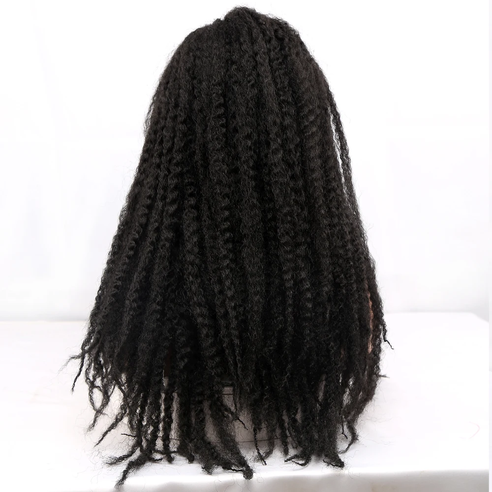 Marley Afro Twist Hair Head band Wig Synthetic Dreadlock Marley Braided Wig Soft Afro Kinky Natural Braiding Women