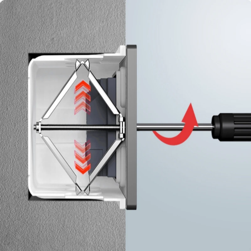 Description Picture 5 of item10Pcs Cassette Repairer 86mm Dark Box Repair Screw Plug Switch Old Socket Boxes Replacement Fixed Wall Repair Box Support Rod