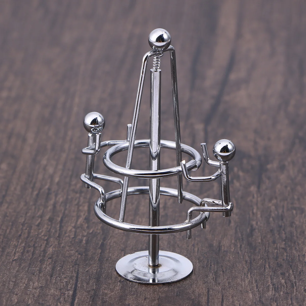 

Creative Little Iron Figurine Balance Ball Swinging Tumbler Craft Metal Craft for Home Office Desktop Decoration (Mini Cradle)