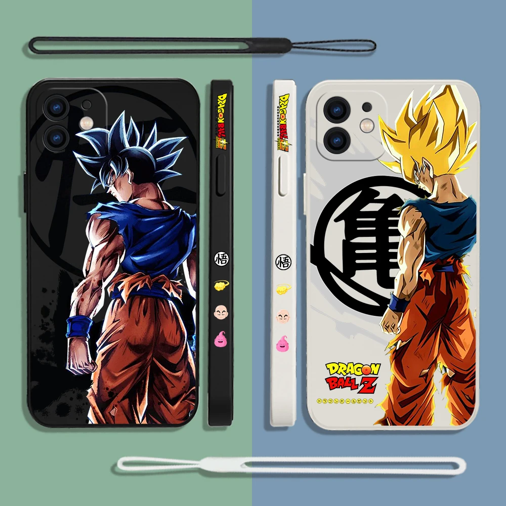 

Sons Goku's Blood Dragon Ball Phone Case For Samsung Galaxy S23 S22 S21 S20 Ultra Plus FE S10 Note 20 Plus With Lanyard Cover