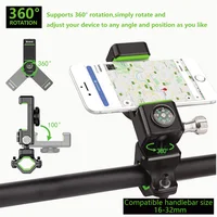 Bike Phone Mount, Bicycle & Motorcycle Handlebar Cell Phone Holder Universal with 360° Rotation Compass - Image 2
