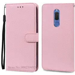 Leather Wallet Phone Case - Elegant Design with Card Slots and Stand for Huawei Nova 2i (Pink)