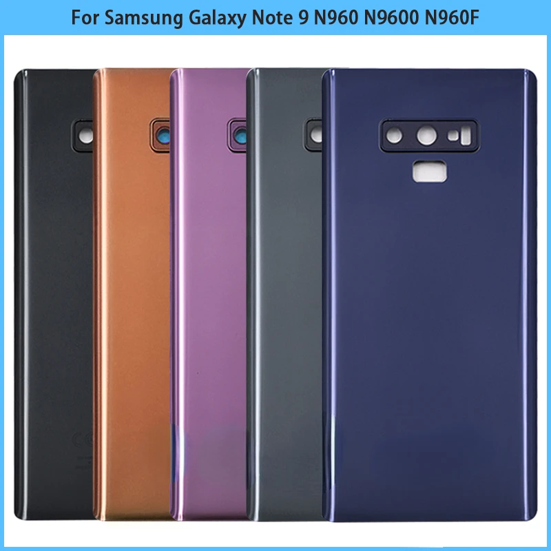 For Samsung Galaxy Note 9 Note9 N960 N9600 N960F Battery Back Cover Rear Door 3D Glass Panel Housing Case Camera Lens Adhesive