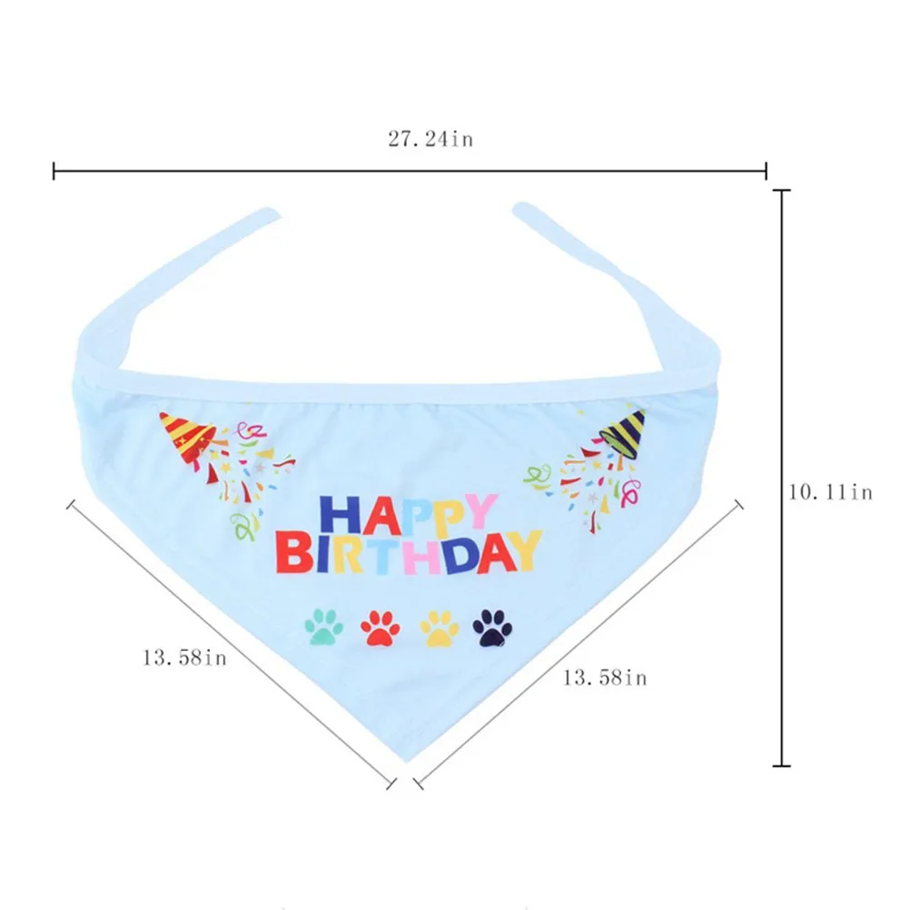 1세트 애완동물 생일 의상 세트(모자, 턱받이, 풍선 포함) 밝은 색상의 생일 요소 디자인 안전하고 편안한 강아지 드레스업 의상