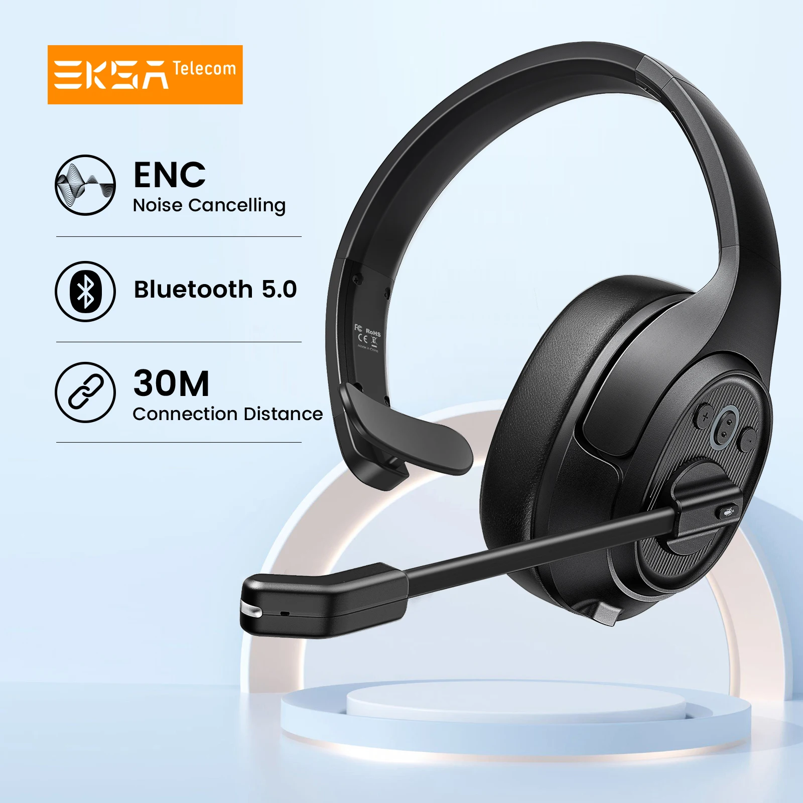 EKSA H1 Plus Cuffie Leggere Con Microfono | Auricolari Comodi Per Chiamate E Gaming