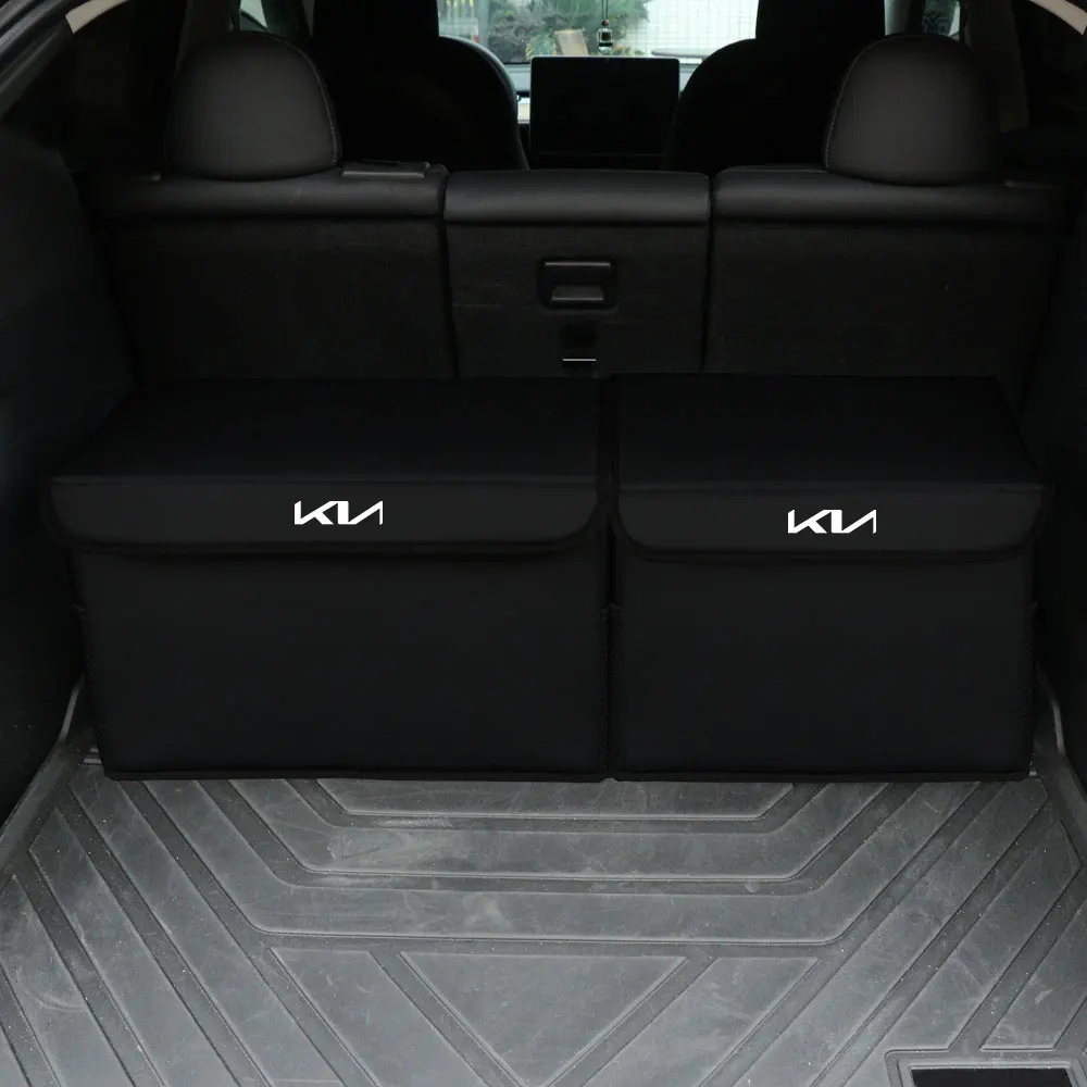 Große Kapazität Kofferraum Aufbewahrungstasche Weichfilz Organizer Box Zubehör für KIA Sportage Ceed Sorento Optima Picanto Rio Soul – Detail 9