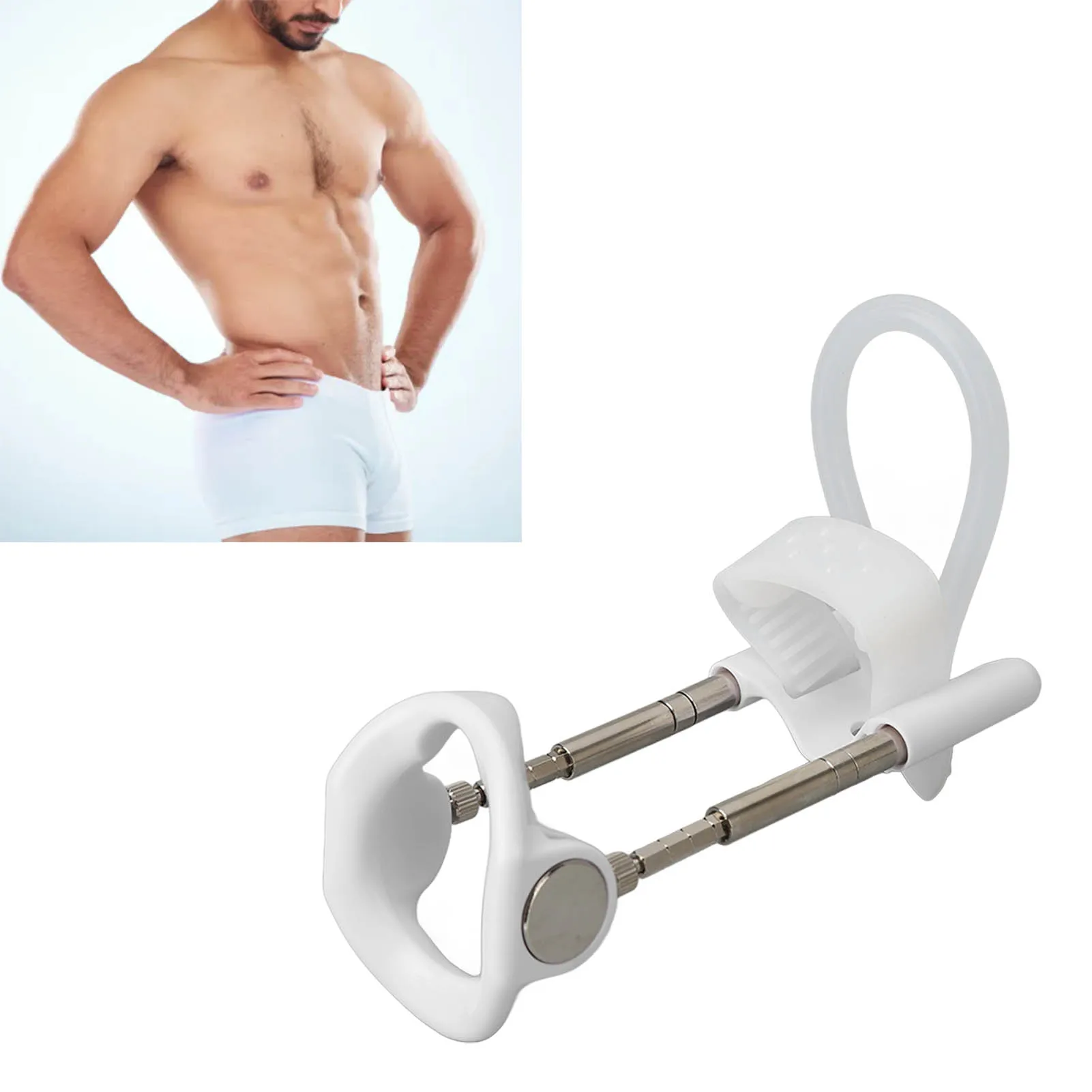 Massage Men Bracket Kit Elastic Portable Comfortable Grip Men Massage Extender Rod Kit For Home Travel Men Bracket Stretcher Kit