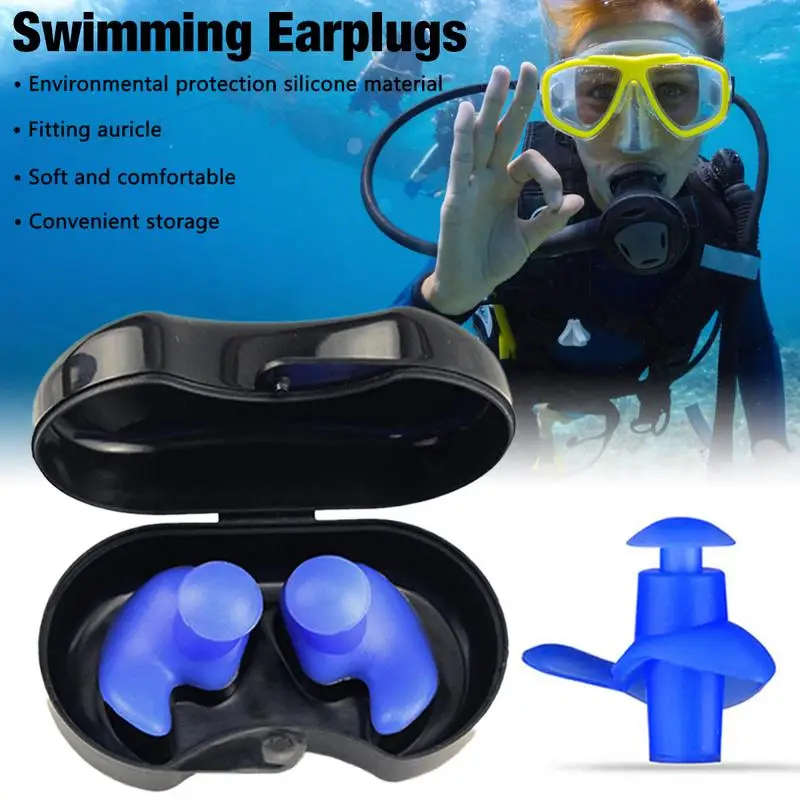 1Pair Soft Earplugs Silicone Waterproof Earplug Ear Environmental Sport Plugs Diving Water Sports Swimming Pool Accessories