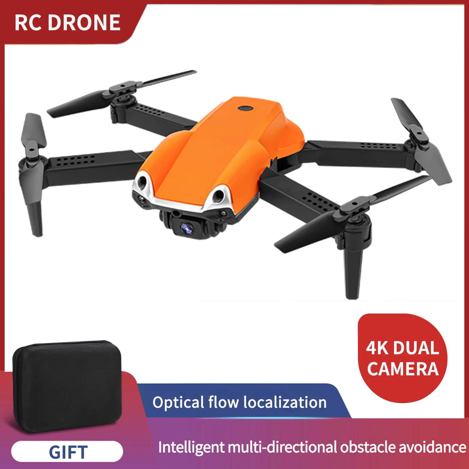 Pro WIFI RC Drone with Camera 4K RC Quadcopter with Function Obstacle Avoidance Trajectory Flight Gesture Control Gift Toy mini helicopter