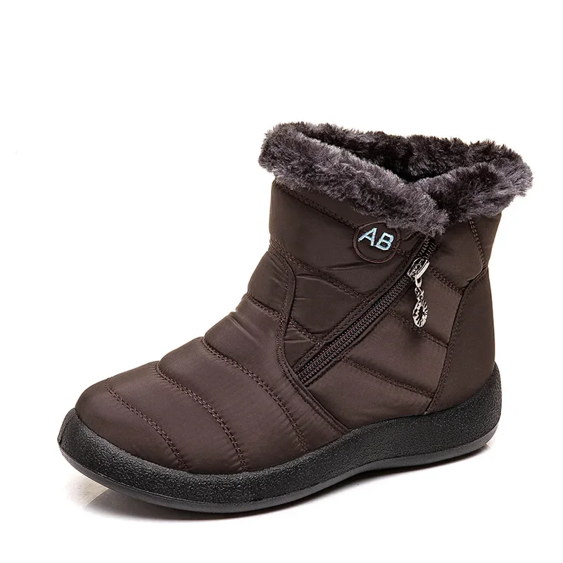 thumbnail image 1 of Botas de invierno impermeables para mujer 2024, nuevas botas de nieve de plataforma larga de piel, zapatos cálidos de algodón para parejas, botines de felpa calientes, Botas, 1 of 6