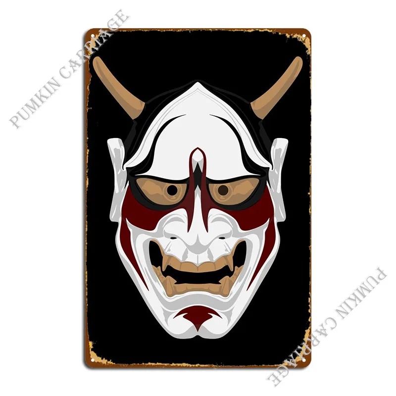

Маска Kabuki 50, металлический знак, забавный настенный плакат для паба, оловянный плакат для гостиной