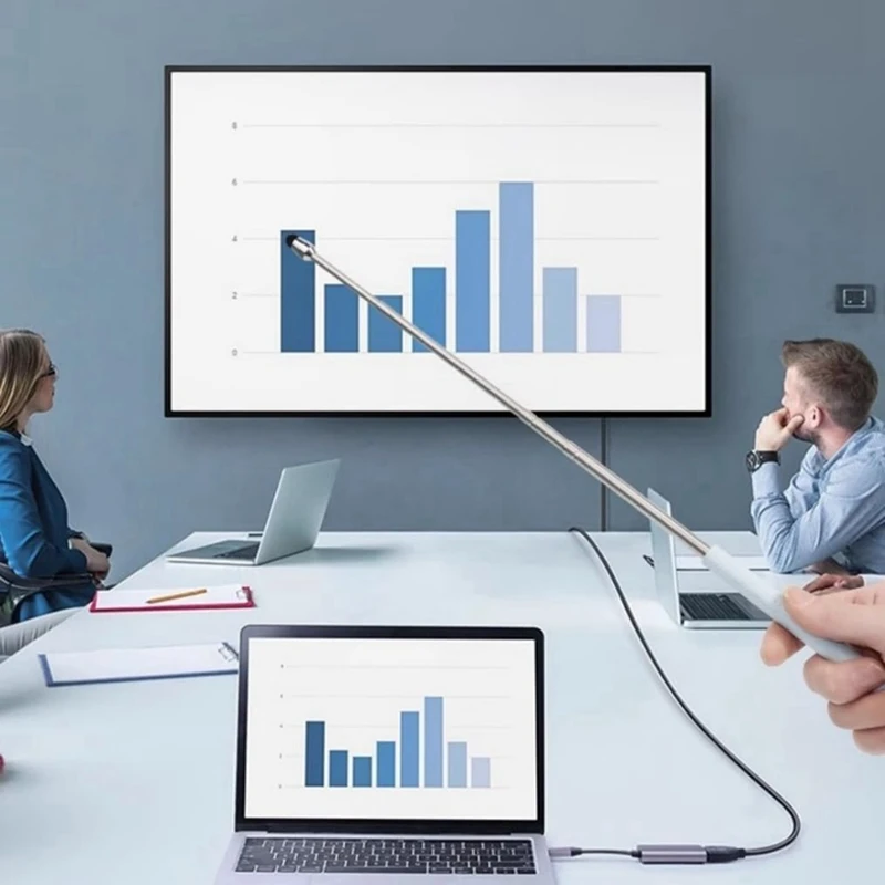 터치 스크린용 범용 텔레스코픽 스타일러스 펜, 개폐식 탐침봉 및 스타일러스, 특수 플록 팁 포함