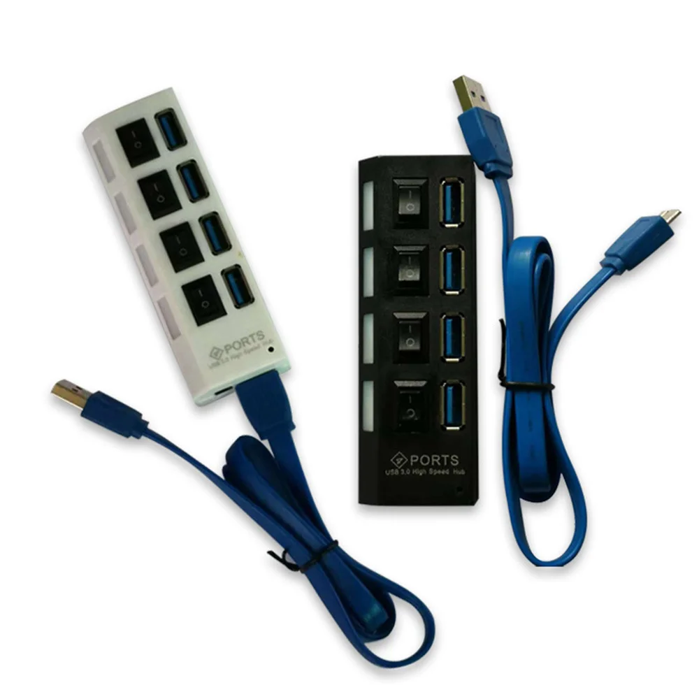 3.0 Hub Usb Hub 3.0 Multi Usb Splitter 3 Hab Usa Adattatore Di Alimentazione 7 Porte Multiple Expander 3.0 Usb3 Hub Con Interruttore Per Pc