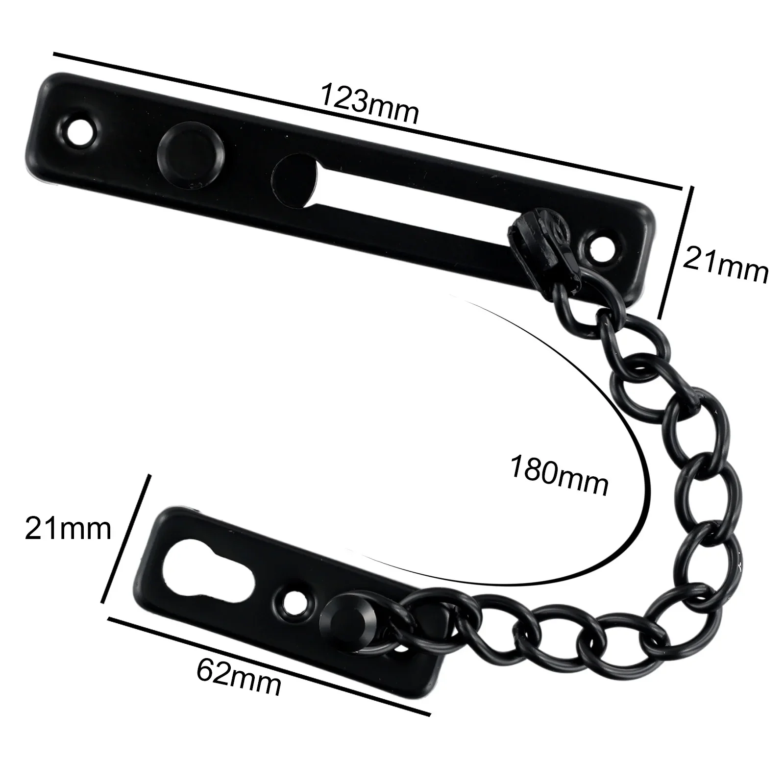 Door chain lock Door Chain Lock Stainless Steel Security Chain Guard Spring Anti-Theft Press Heavy Duty Slide Catch Latch Screw Guard Accessory