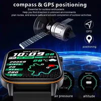 Nouvelle montre intelligente militaire GPS avec boussole GPS intégrée, altimètre barométrique, étanche 10ATM IP69K, AMOLED, appel Bluetooth, smartwatch 3