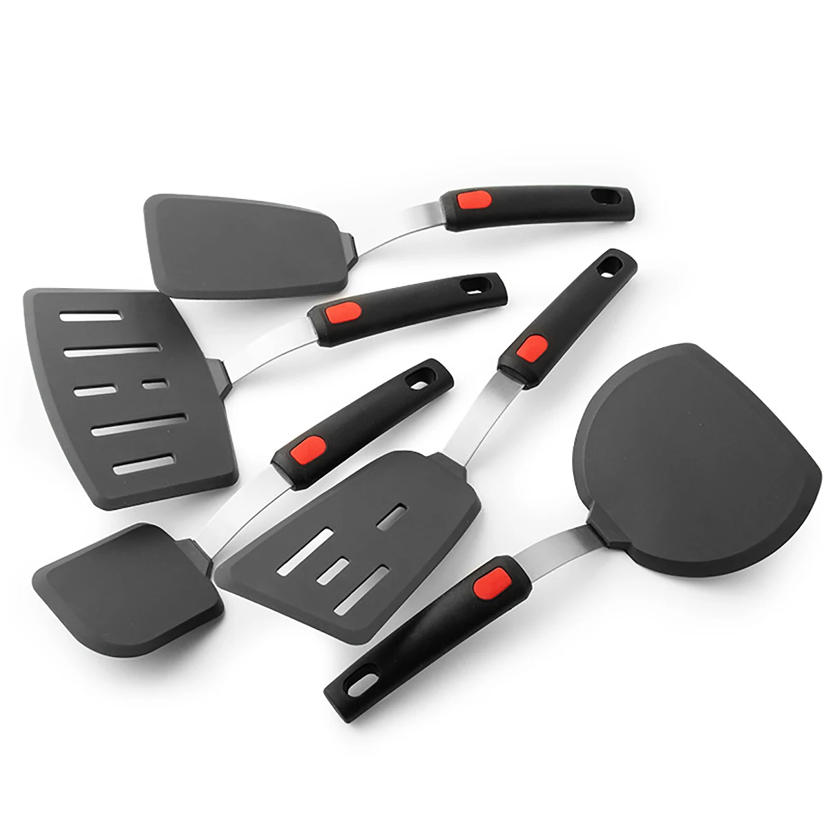 Fried Fish Steak Spatula Cooking Tool Set Stainless Steel Silicone Cooking Utensils Frying Shovel Leaking Shovel Kitchenware Set kitchen utensils