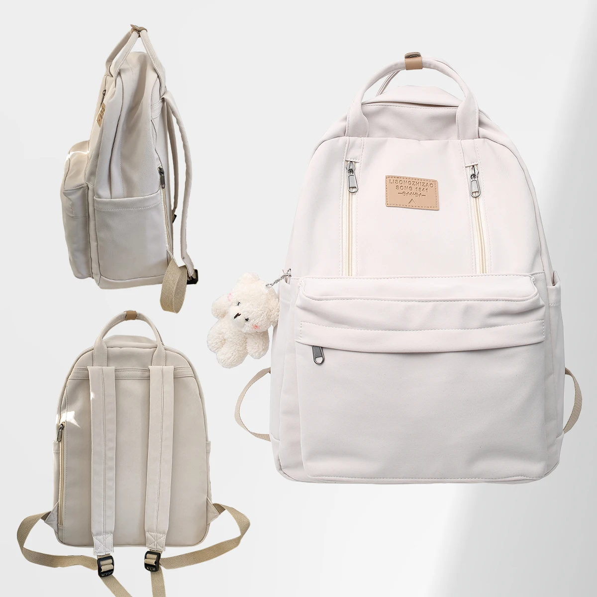 Diehe Solid Color Women Backpack High Quality Youth Waterproof Backpack for Teenage Girls Female School Shoulder Bagpack