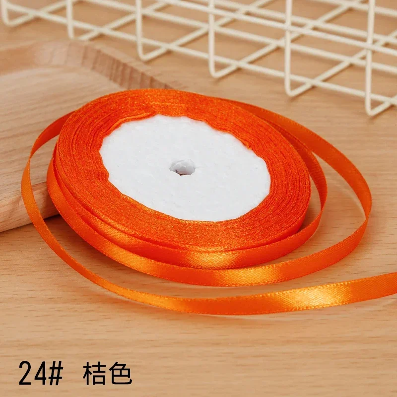 Elegant 6mm Satin Ribbon for DIY Crafts and Gift Wrapping