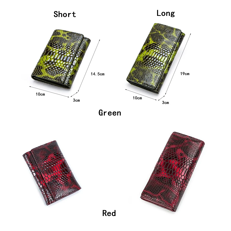 Women Wallet Leather Wallet Coin Purse Credit Card Holder Women Coin Purse CONTACT'S Genuine Leather Wallets for Women Fashion Serpentine Design Card Holders Coin Purses Money Clip Female Bags Handbags