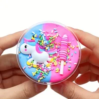 2.03oz Color Unicorn Fluffy Butter Slime Diy Super Soft False Cake Non-Sticky Slime Charms Supplies Plasticine Modelling Toys 1