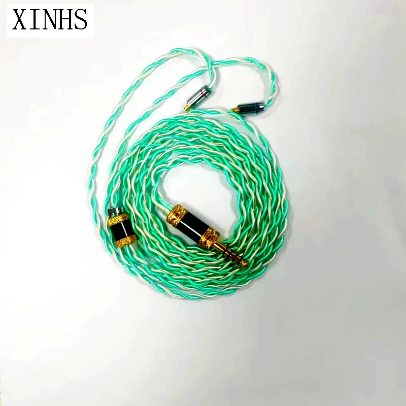 

XINHS Blue Jade 4-core High Purity Single Crystal Copper Silver Plated Hybrid Upgrade Cable for MMCX Sennheiser's IE900