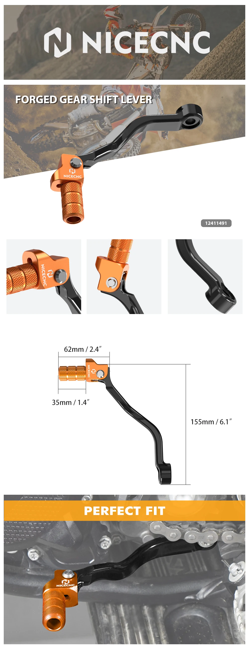 Für 2025 2024 Husqvarna TE300 TE250 TE150 TC 125 250 300 TX 2023 Motorrad Bremspedal Hebel Schalthebel kit – Detail 15