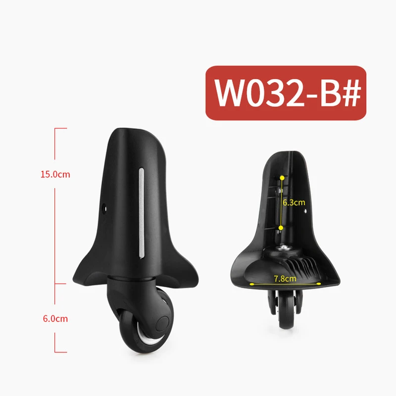 W032-B Suitcase Universal Wheel 360 Degree Rotating Suitcase Wheel Silent Wear-Resistant Suitcase Wheel Accessories Replaceable