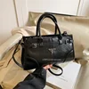 A Retro Large Capacity Women's Shoulder Bag Casual Commuter Bag Handbag Trendy Crossbody Bag for Office Use Autumn Winter