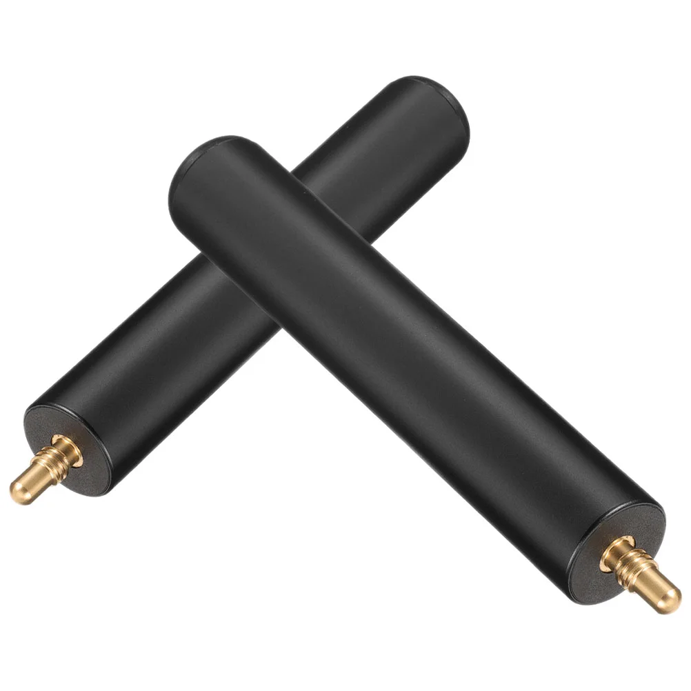 2 Pcs Pool Cue Extension Rod Stick American Style Lengthen Aluminum Alloy Lightweight Spiral End Increases