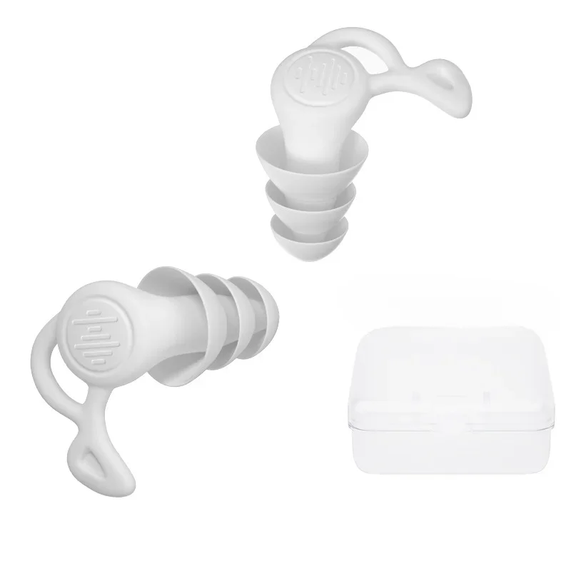Bouchons d'oreilles silicone réutilisables antibruit 3 couches - Lot de 1 paire