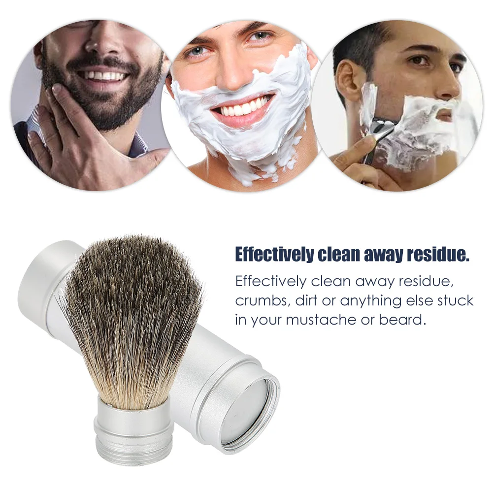 Spazzola per la cura della barba, strumento per la pulizia della barba, strumento per la rasatura della barba, spazzola portatile per la barba da uomo, la migliore spazzola per capelli, spazzola per baffi - immagine 5