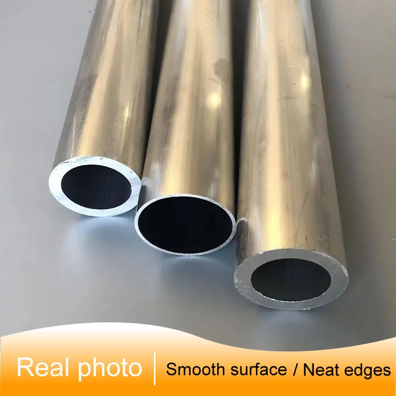 6063Aluminum tube round pipe diameter 3mm to 50mm wall 1mm 2mm in stock bright inner wall Hard straight pipe Custom cut T5 DIY