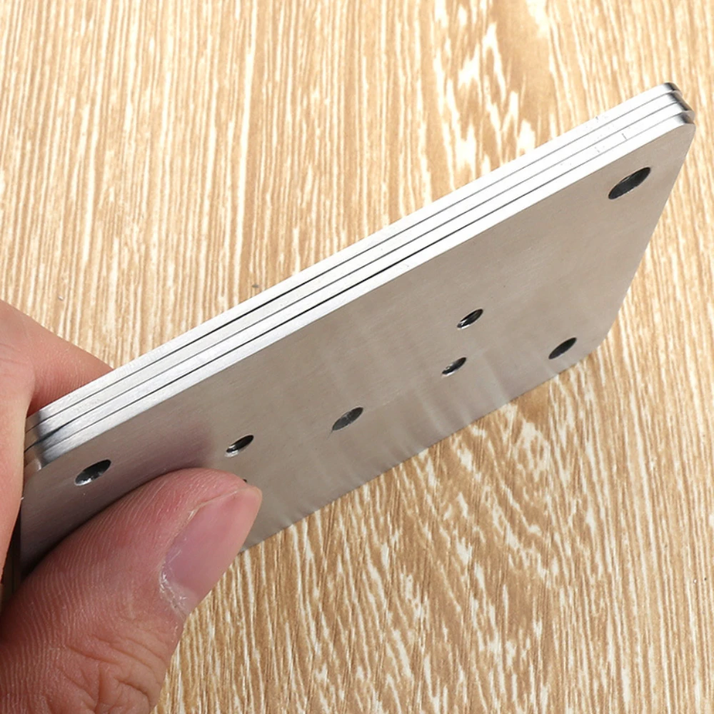 Cabinet Hinge Repair Plates Kit Stainless Steel Kitchen Cupboard Door Hinge Mounting Fixing Plate Hole Hardware Accessories