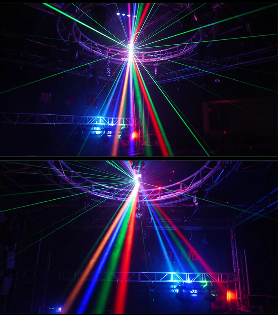 Moving Head Strobe Light 4in1 Moving Head Lights Rotate Effect for Stage Lightin
