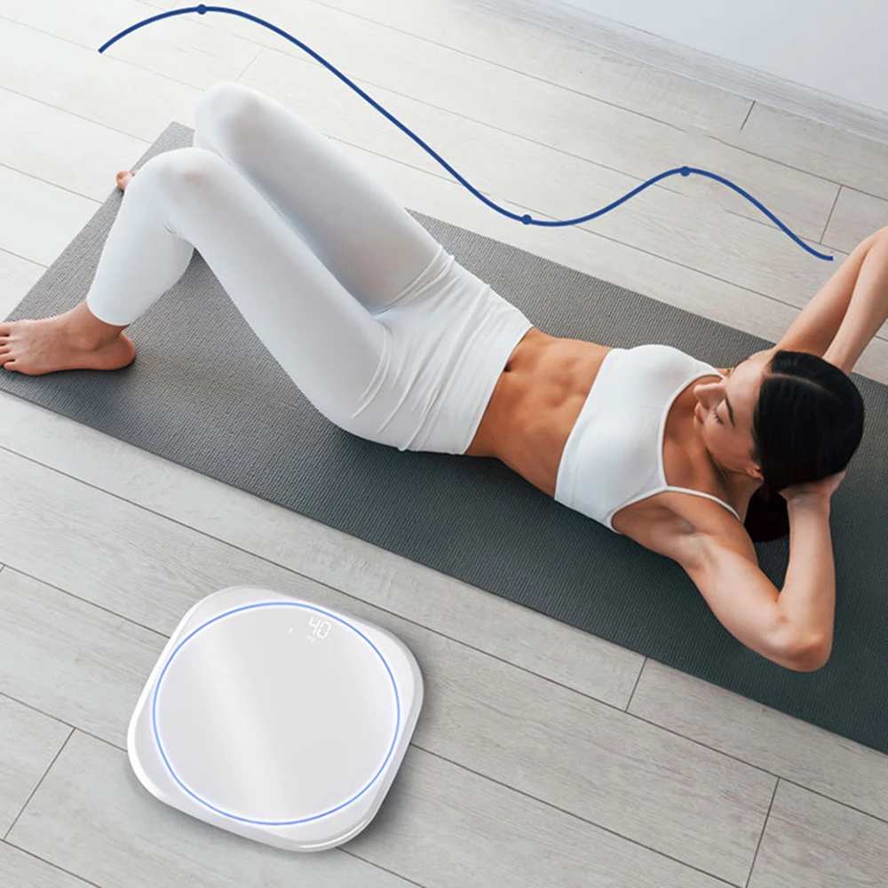 LED Definition Night Vision Electronic Scale 360 Degree Arc Light Household Fat Analyzer Intelligent Human Body_voghion.com
