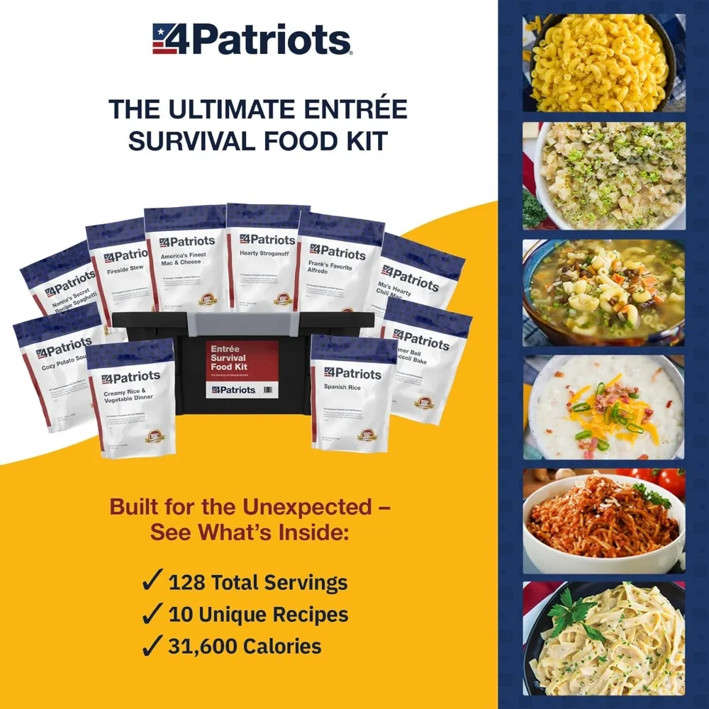 US Shipping Freeze Dried Emergency Food Kit 128 Servings Long Term MRE Meals 2