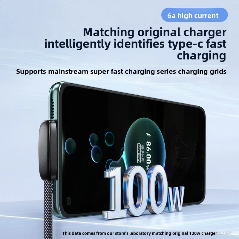 High-Speed 100W Right Angle USB-C Charging Cable