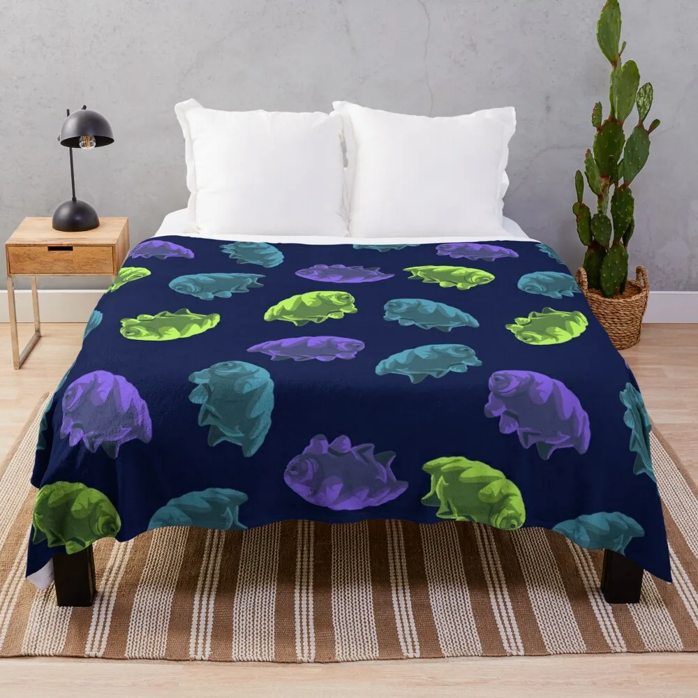 

Floating Tardigrades Throw Blanket Luxury Blanket Personalized Gift Bed linens