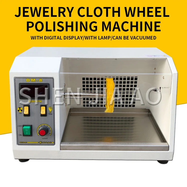 Jewelry cloth wheel polishing machine DM-8 desktop grinding adjustable speed var