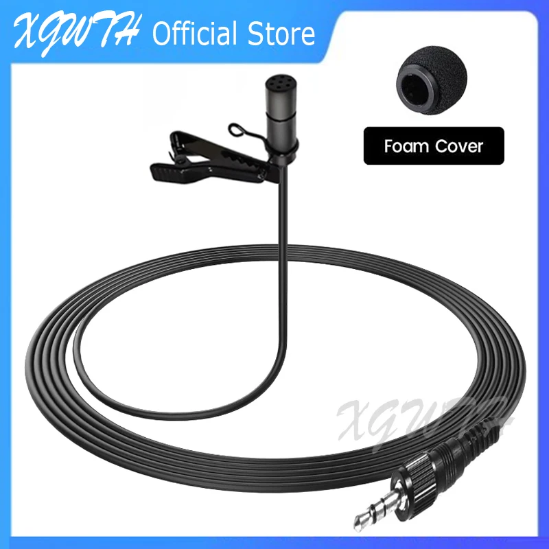 Omnidirecional Lapela Lapela Microfone para Sony Utx v1 D21 D11 Uwp Sistema Transmissor sem Fio 3.5 mm Estéreo Bloqueio de Metal Plug