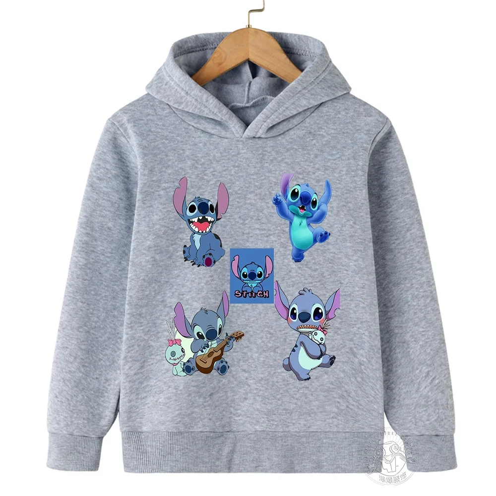 thumbnail image 1 of Sudadera con capucha para niños de Disney Stitch, primavera y otoño, moda urbana, para bebés, niños y niñas, jersey deportivo para exteriores, 1 of 5