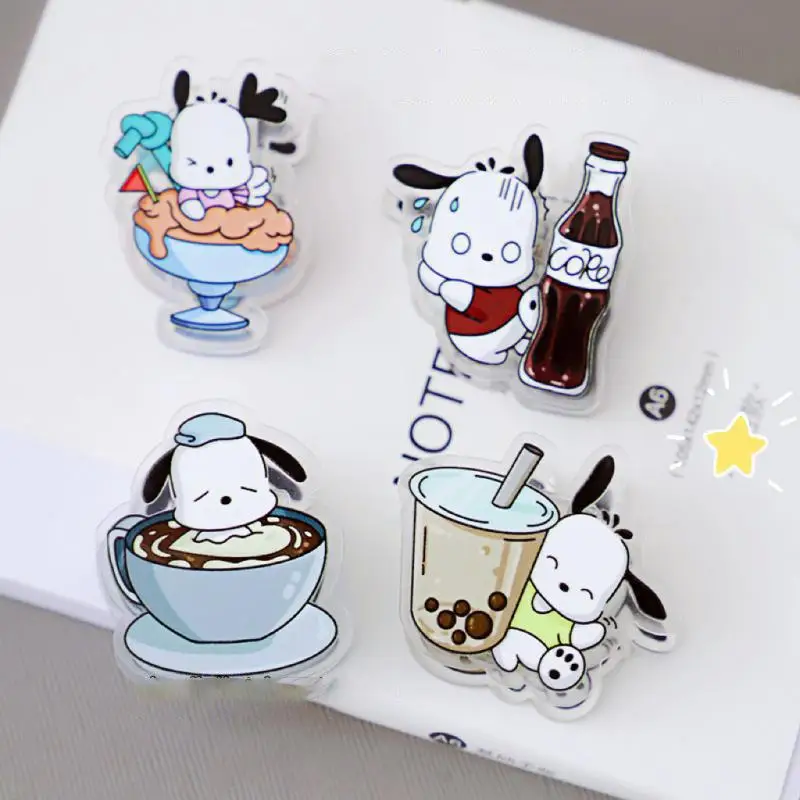 

Sanrio Clip Pochacco Closure Clamp Snack Series Good-Looking Pp Clip Ins New Kawaii Multi-Function Cartoon Vertical Folder