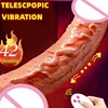 Remote Control Telescopic Realistic Penis Big Dildo Vibrator Sex Toys For Woman Suction Cup Female Adult Masturbator Machine 1