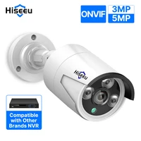 Hiseeu 5MP Audio IP caméra de Surveillance de sécurité POE H.265 extérieur étanche IP66 CCTV caméra P2P vidéo maison pour POE NVR 1
