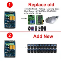 433.92MHz Universal Garage Door Receiver Remote Control Controller Switch 12V 24V 110V 220V 230V Relay 2CH Momentary Toggle - Image 4